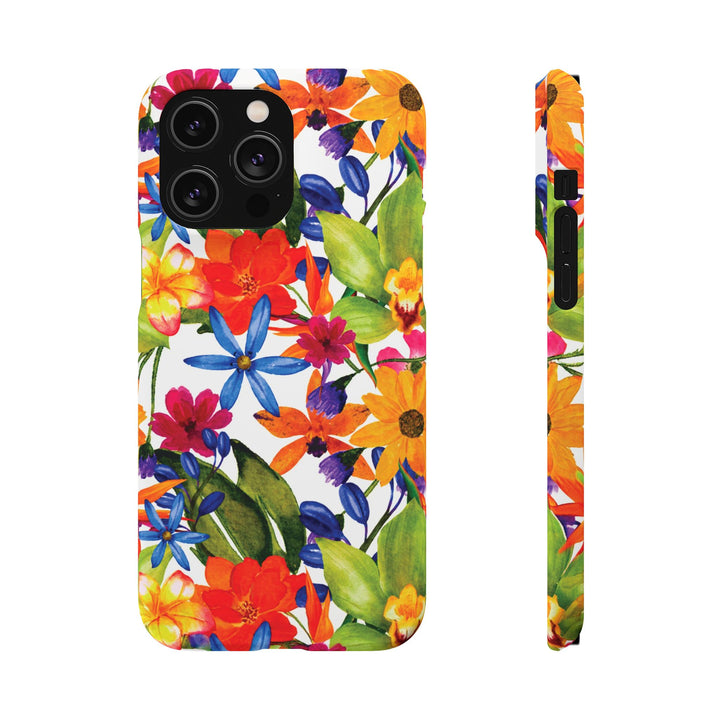 Sleek Snap Colorful Flowers Cute Phone Case for iPhone 16 15 14 13 12 11 X Xs Max Xr Pro Plus Samsung Galaxy S24 S23 S22 S21 S20 Note Ultra