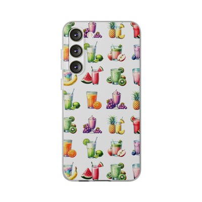 Cute Flexi Phone Cases, For Iphones and Samsung Galaxy Phones, Tropical Summer Fruit Cocktails, Galaxy S23 Phone Case, Samsung S22 Case, Samsung S21, Iphone 15, Iphone 14, Iphone 13