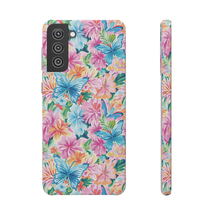 Sleek Snap Butterflies Flowers Cute Phone Case for iPhone 16 15 14 13 12 11 X Xs Max Xr Pro Plus Samsung Galaxy S24 S23 S22 S21 S20 Ultra