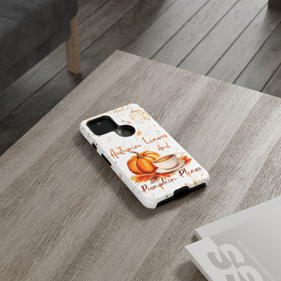 Impact Resistant, Fall Leaves Pumpkin Pie, Cute Phone Cases for Samsung S24, S23, S22, S21, IPhone 15 pro Iphone 14 pro Iphone 13 IPhone 12 Iphone 11