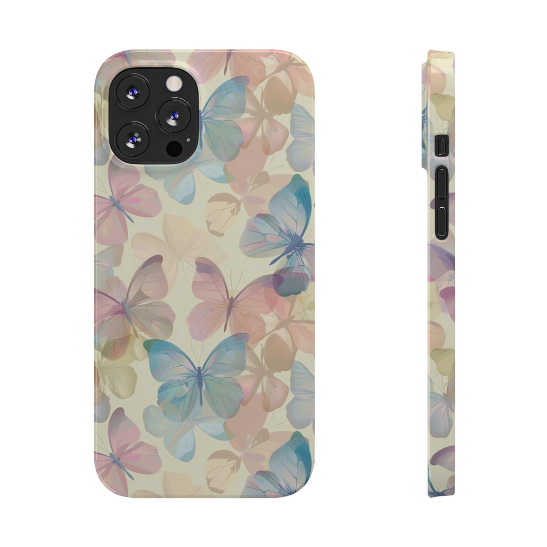 Slim Cute Phone Cases for Iphone - | iPhone 15 Case | iPhone 15 Pro Max Case, Iphone 14 Case, Iphone 14 Pro Max, Iphone 13, Summer Pastel Butterflies - Studio40ParkLane