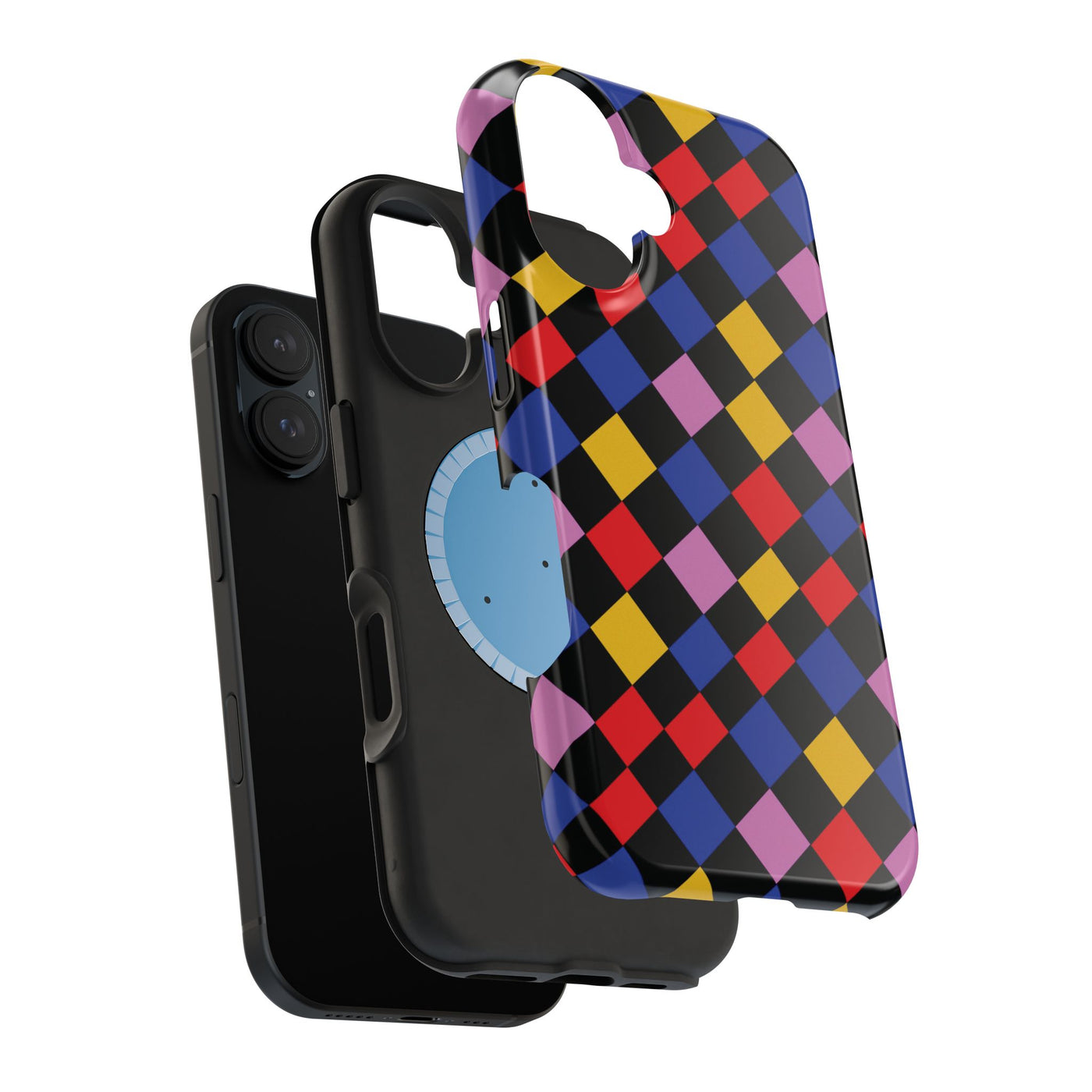Aesthetic Colorful Checkerboard Tough Magsafe Phone Case - For iPhone 17 Pro Max iPhone 16 Pro iPhone 15 Iphone 14 Plus 13 Pro 12 11 Gift - Studio40ParkLane