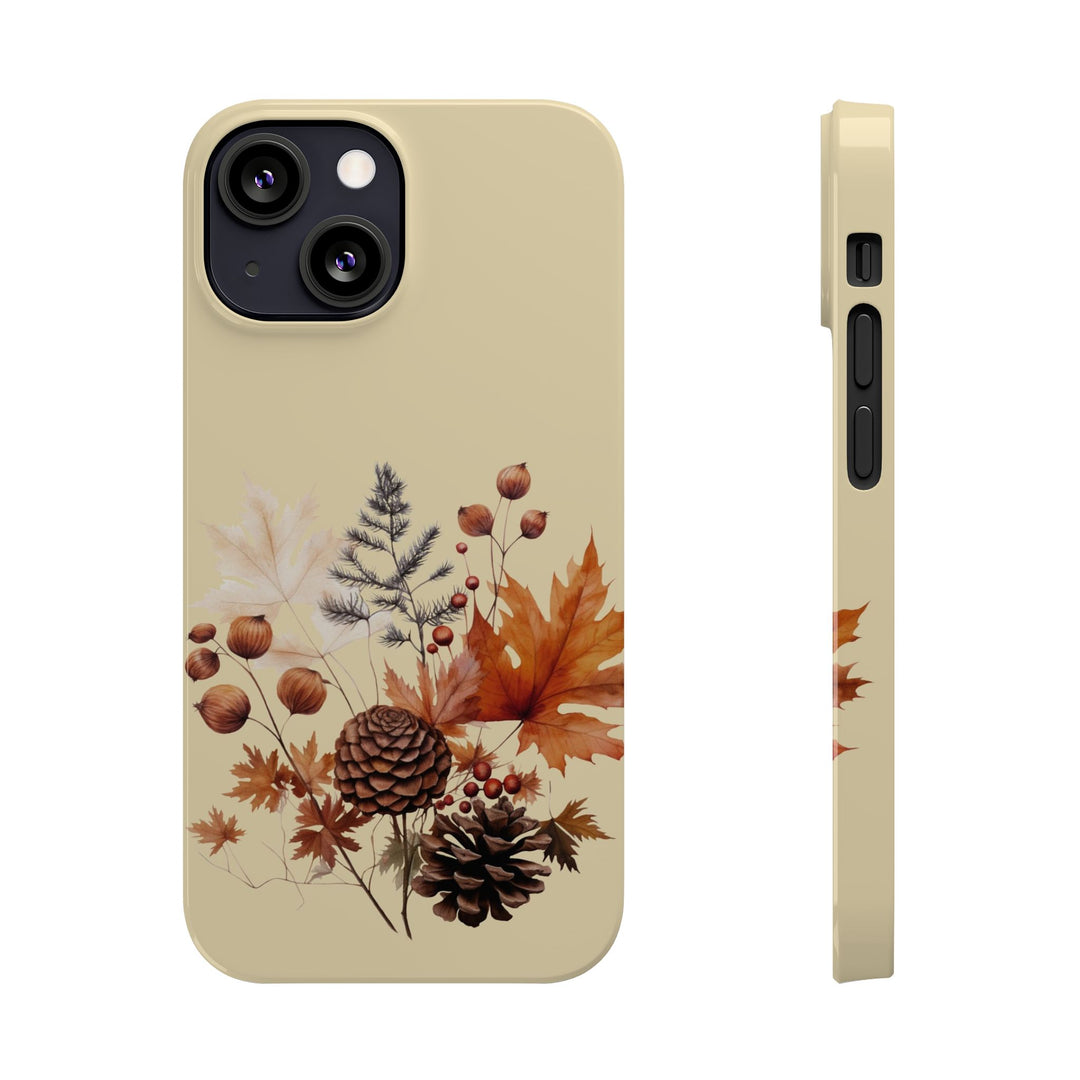 Slim Fall Leaves Foliage Cute Phone Cases for Iphone 16 | iPhone 15 Case | iPhone 15 Pro Max Case, Iphone 14, Iphone 14 Pro Max, Iphone 13, Slim Mom Dad Gift - Studio40ParkLane