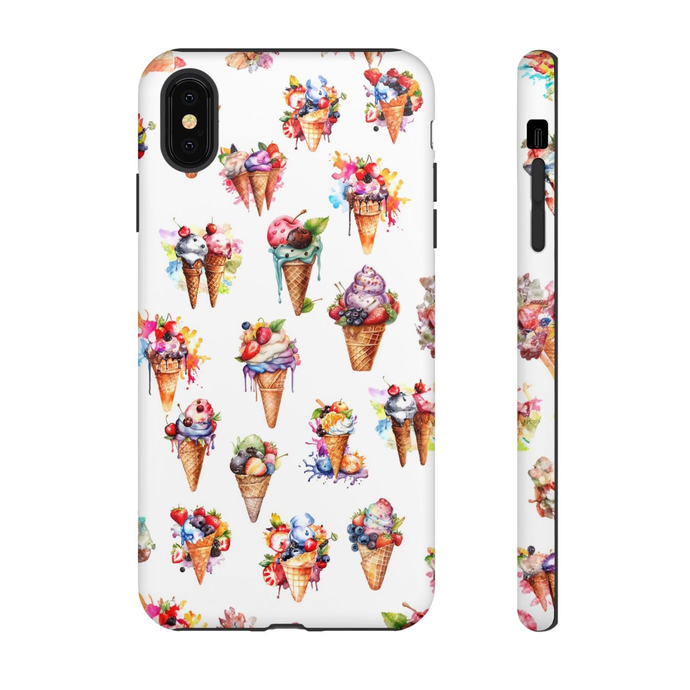 Impact Resistant, Summer Icecream, Cute Phone Cases for Samsung S24, S23, S22, S21, IPhone 15 pro, Iphone 14 pro, Iphone 13 IPhone 12, Iphone 11