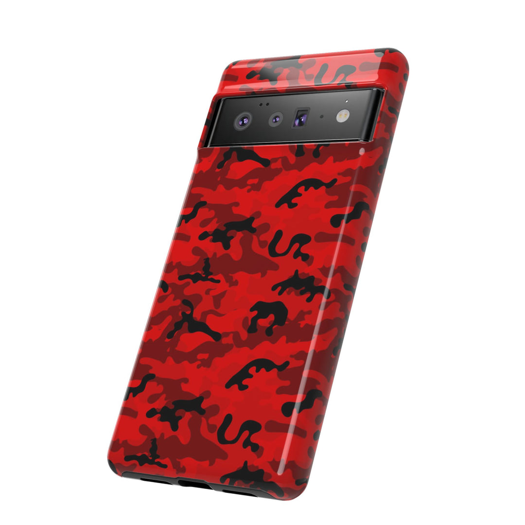 Impact Resistant, Red Camo Camouflage, Cute Phone Cases for Samsung S24, S23, S22, S21, IPhone 15 pro Iphone 14 pro Iphone 13 IPhone 12 Iphone 11 - Studio40ParkLane