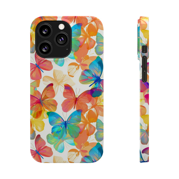 Slim Cute Phone Cases for Iphone - | iPhone 15 Case | iPhone 15 Pro Max Case, Iphone 14 Case, Iphone 14 Pro Max, Iphone 13, Summer Bright Butterflies - Studio40ParkLane
