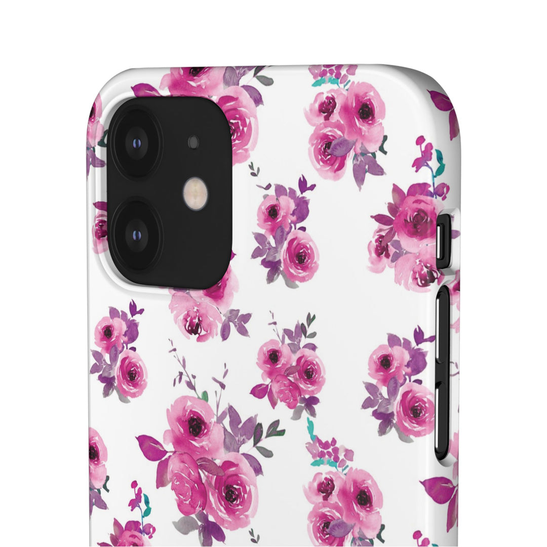 Sleek Snap Flowers Gift for Her Cute Phone Case for iPhone 16 15 14 13 12 11 X Xs Max Xr Pro Plus Samsung Galaxy S24 S23 S22 S21 S20 Ultra