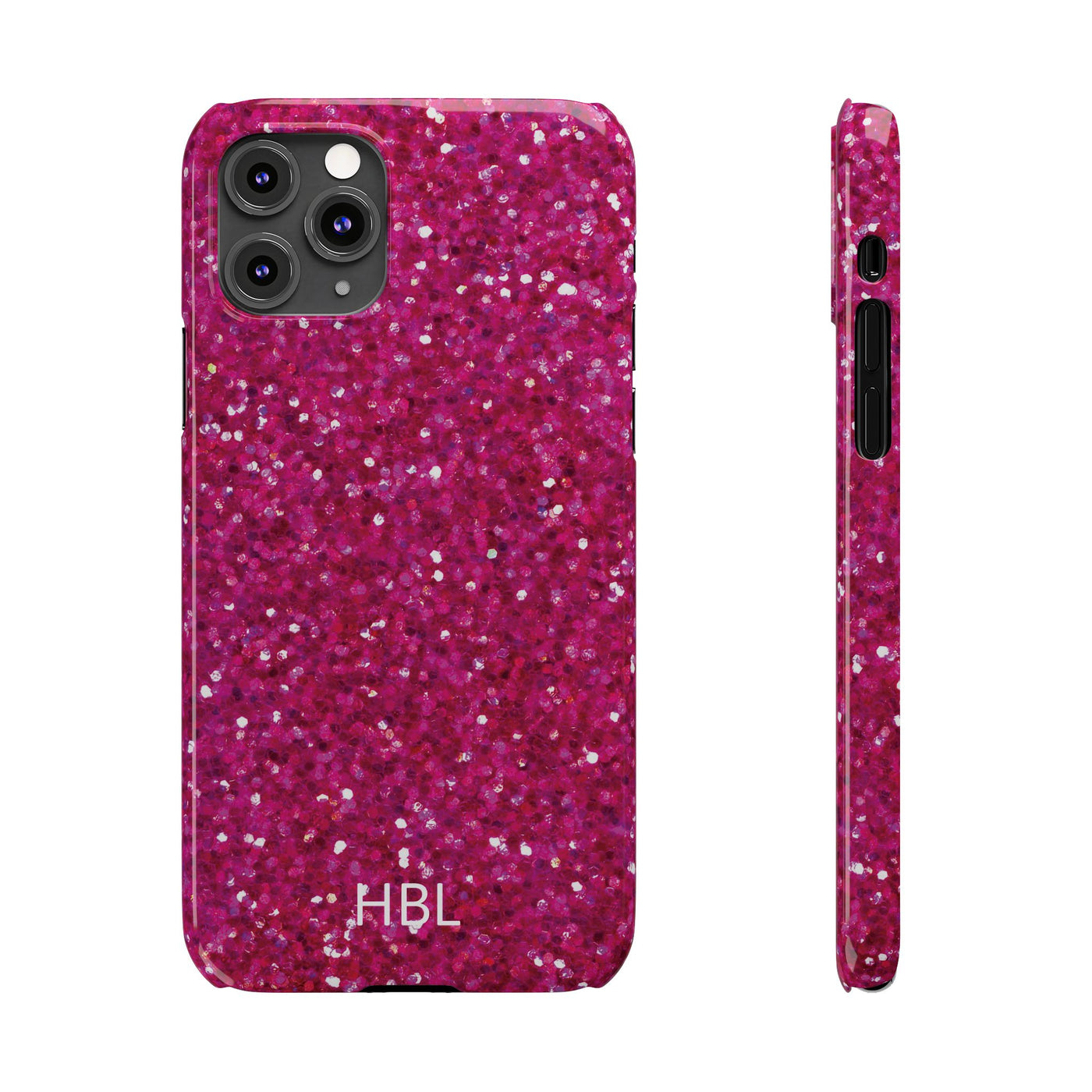 Slim Personalized Muted Pink Faux Play on Glitter Effect Cute Phone Cases for Iphone 16 Pro Max | iPhone 15 Case | iPhone 15 Pro Max Case, Iphone 14, Iphone 14 Pro Max, Iphone 13 12 11 8 7