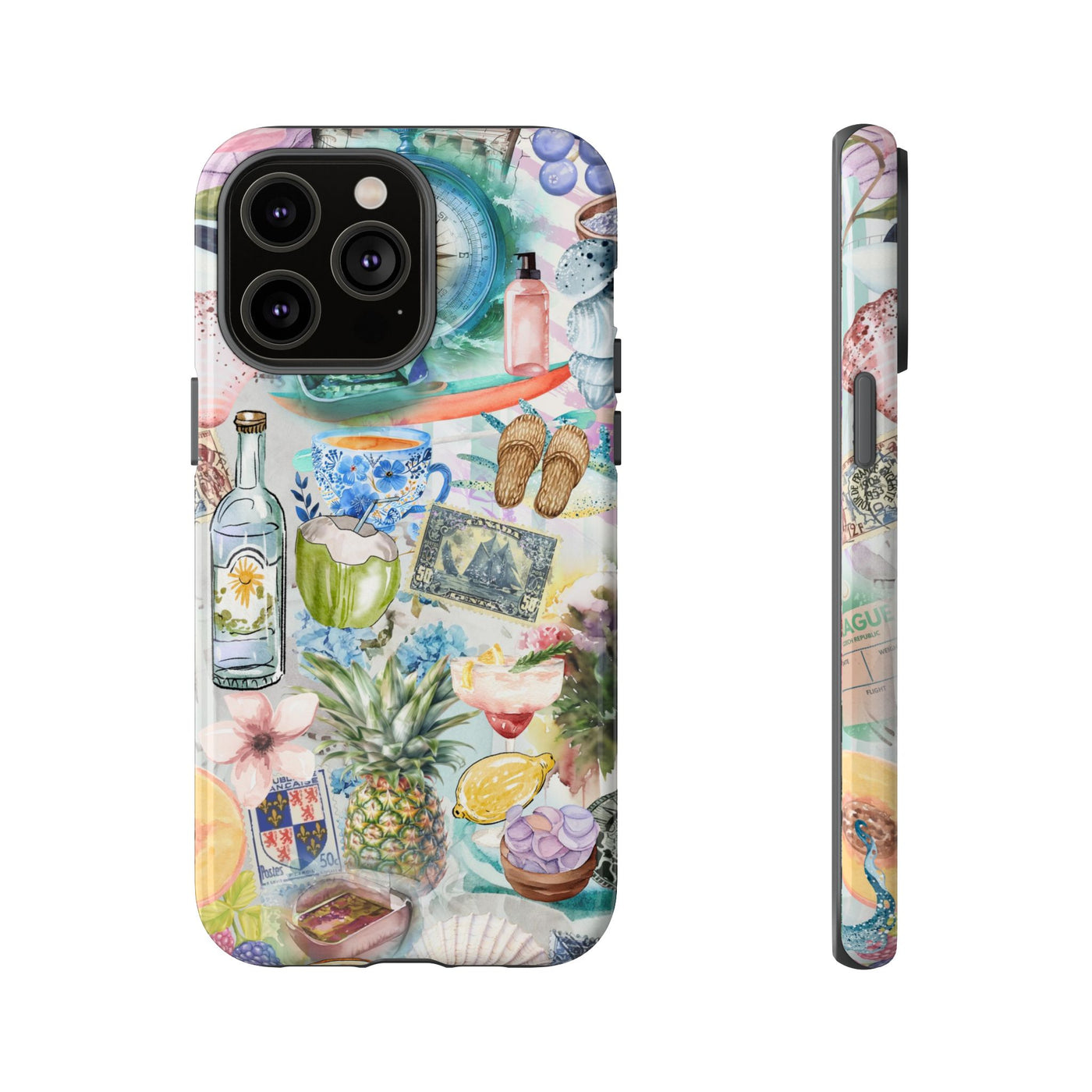 Impact Resistant, Travel Coquette Collage, Cute Phone Cases for Samsung S24, S23, S22, S21, IPhone 15 pro Iphone 14 pro Iphone 13 IPhone 12 Iphone 11