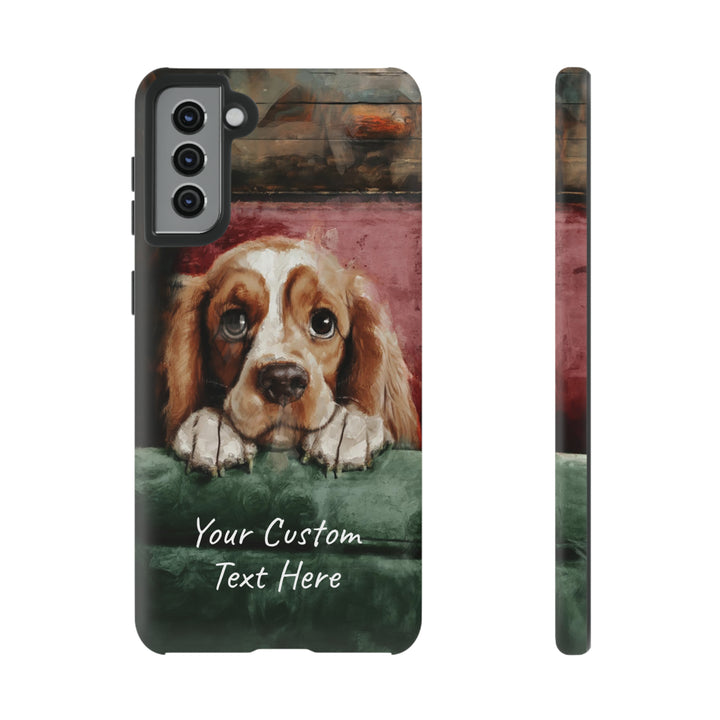 Personalize this Cute Samsung Phone Case | Cocker Spaniel Dog Samsung Phone Case | Galaxy S23, S22, S21, S20 | Customized Samsung Case - Studio40ParkLane