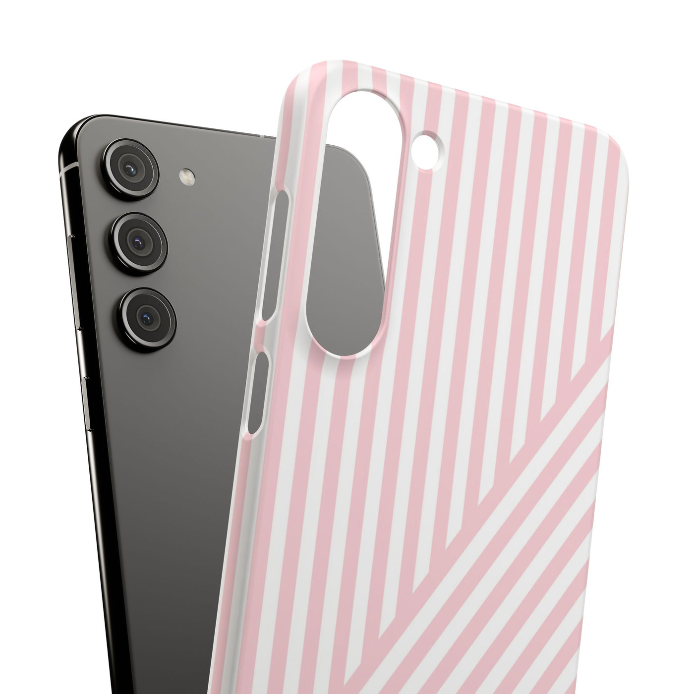 Aesthetic Sweet Pink Stripes Cute Phone Case Sleek Snap - For iPhone 17 Pro Max iPhone 16 Pro iPhone 15 Iphone 14 Plus 13 Pro 12 11 10 Gift