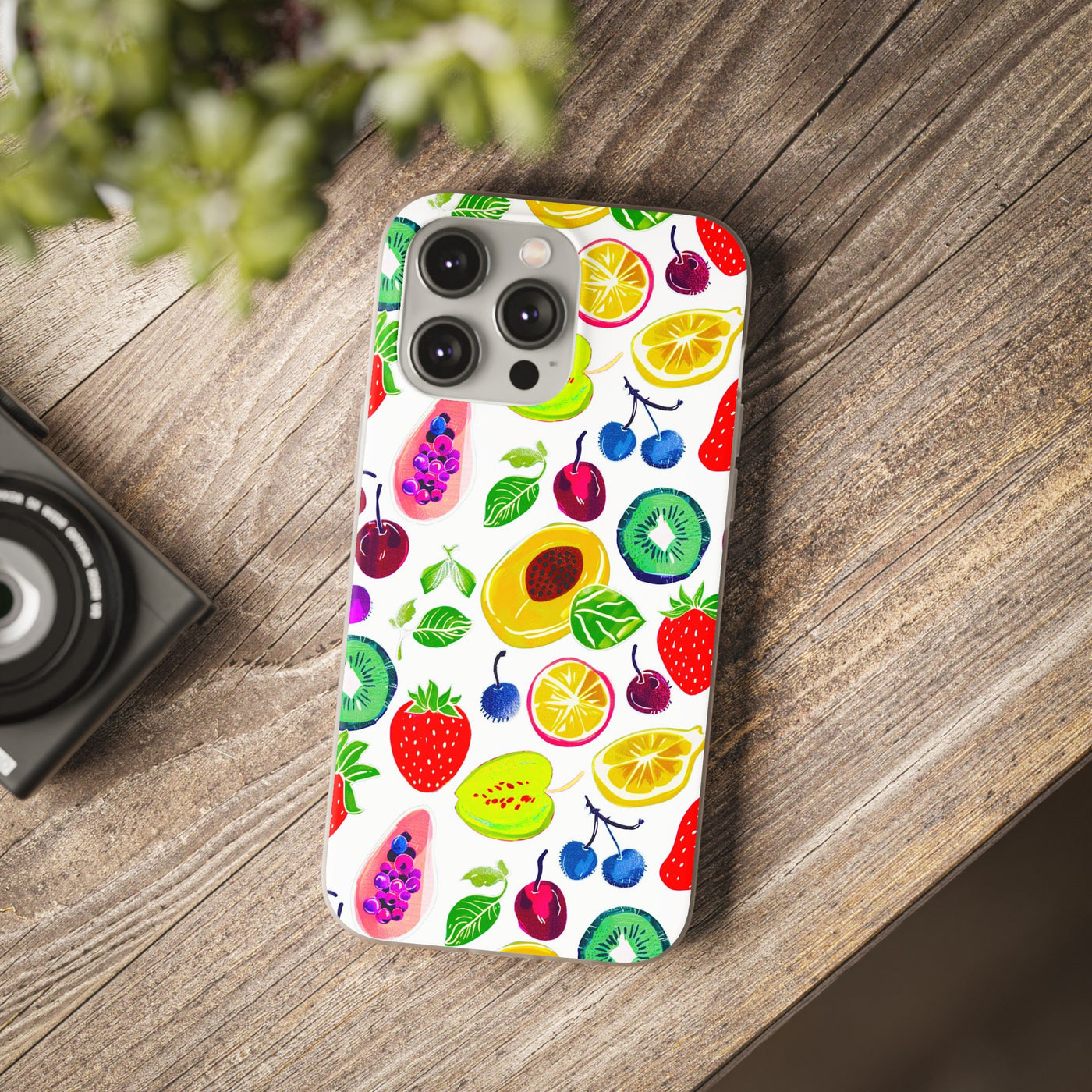 Cute Flexi Phone Cases, Summer Fruit Mix, Compatible with Samsung Galaxy S23, Samsung S22, Samsung S21, Samsung S20, Galaxy S20 Ultra