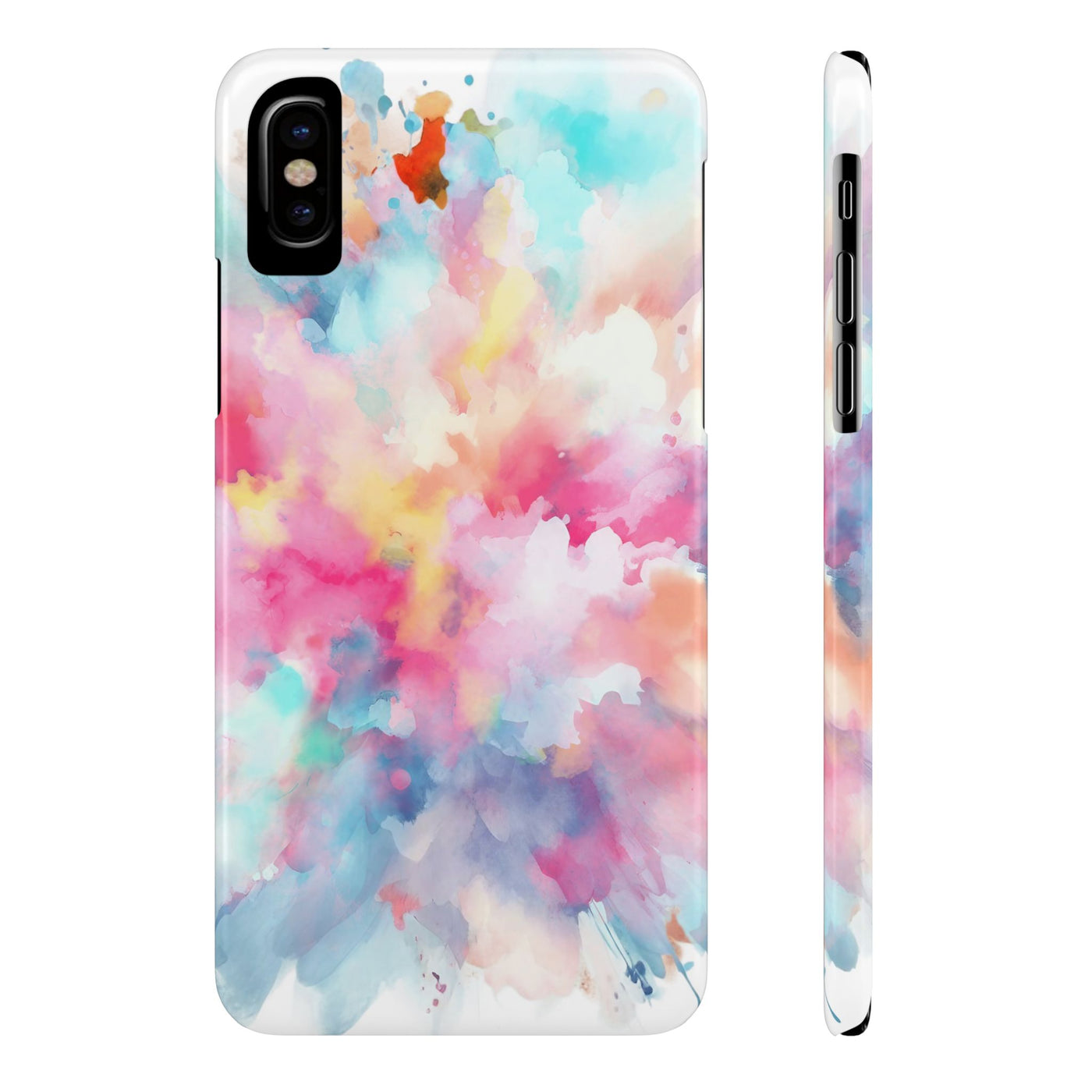 Slim Paint Splash Pink Gift for Her Cute Phone Cases for Iphone 16 Pro Max | iPhone 15 Case | iPhone 15 Pro Max Case, Iphone 14, Iphone 14 Pro Max, Iphone 13 12 11 8 7