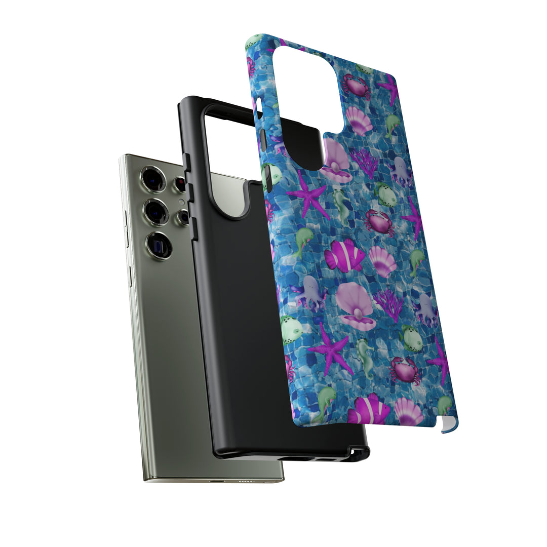 Cute Samsung Phone Case | Aesthetic Samsung Phone Case | Galaxy S23, S22, S21, S20 | Blue Pink Under The Sea, Protective Phone Case - Studio40ParkLane