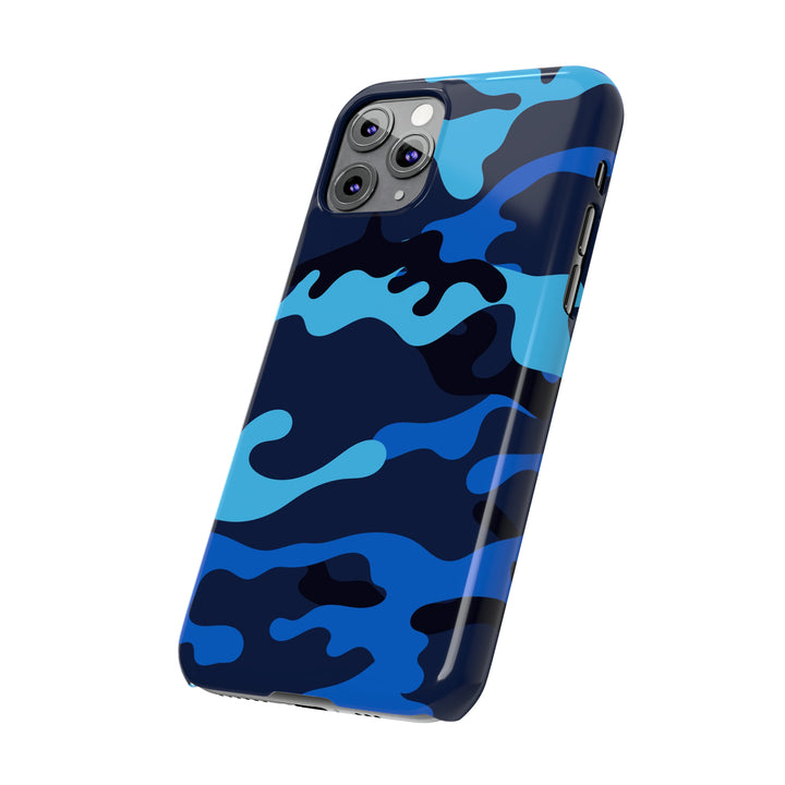 Slim Cute Phone Cases for Iphone - | iPhone 15 Case | iPhone 15 Pro Max Case, Iphone 14 Case, Iphone 14 Pro Max, Iphone 13, Blue Camouflage - Studio40ParkLane