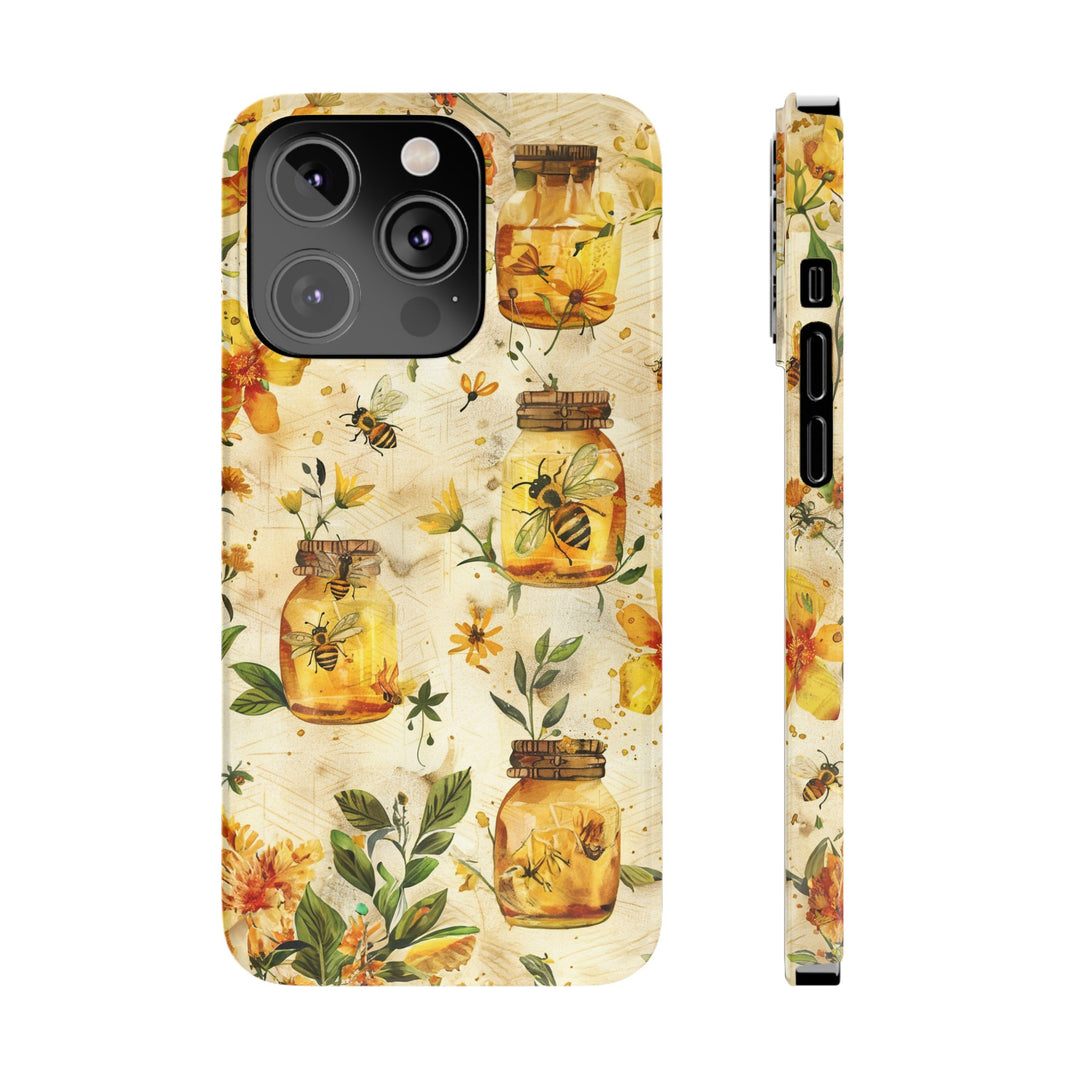 Slim Cute Phone Cases for Iphone | iPhone 15 Case | iPhone 15 Pro Max Case, Iphone 14, Iphone 14 Pro Max, Iphone 13, Honey Bees Yellow - Studio40ParkLane