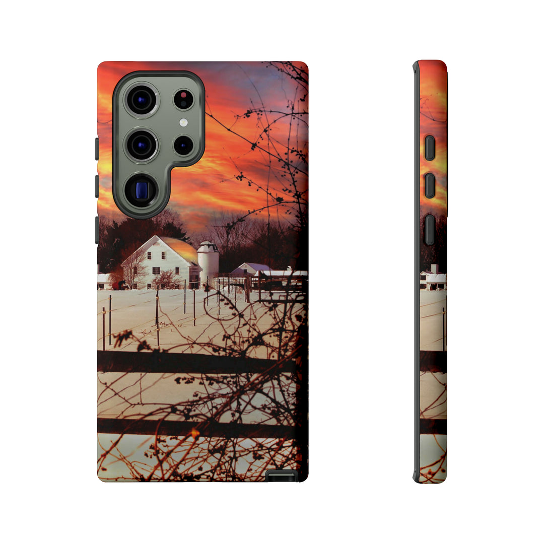 Cute Samsung Phone Case | Aesthetic Samsung Phone Case | Galaxy S23, S22, S21, S20 | Winter Sunset, Protective Phone Case - Studio40ParkLane