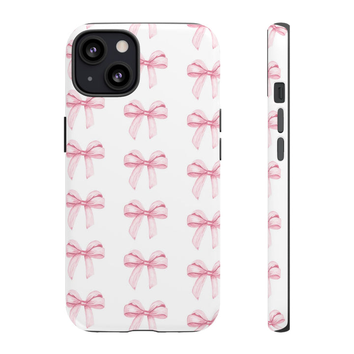 Pink Bows Cute Phone Case, for IPhone 16 Pro Max | Iphone 15, Iphone 14, IPhone 13 Case, 11 8 7, Samsung Galaxy S24, S23, S22, S21, 2 Layer Protection - Studio40ParkLane