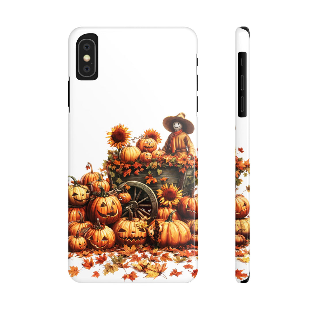 Slim Fall Leaves Scarecrow Slim Cute Phone Cases for Iphone | iPhone 15 Case | iPhone 15 Pro Max Case, Iphone 14, Iphone 14 Pro Max, Iphone 13 - Studio40ParkLane