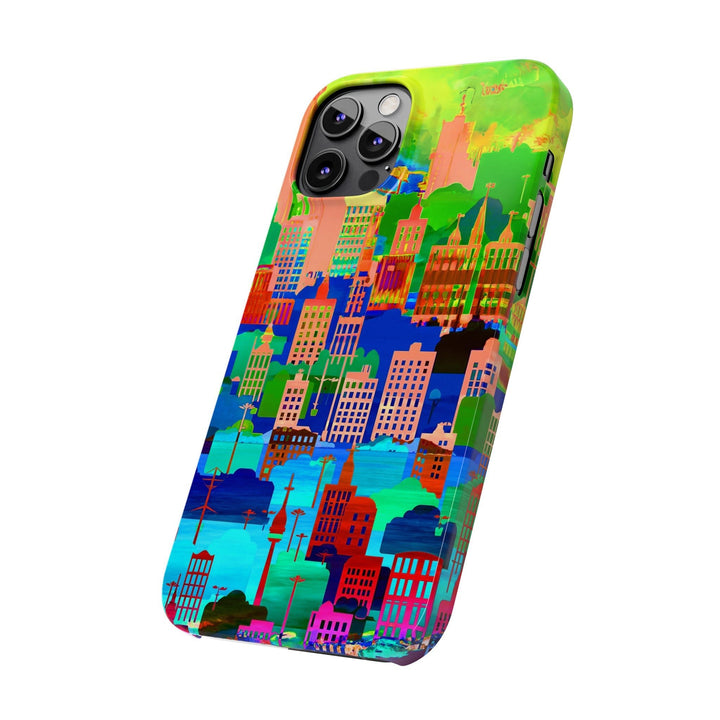 Slim Cute Phone Cases for Iphone - | iPhone 15 Case | iPhone 15 Pro Max Case, Iphone 14 Case, Iphone 14 Pro Max, Iphone 13, Summer City Skyline - Studio40ParkLane