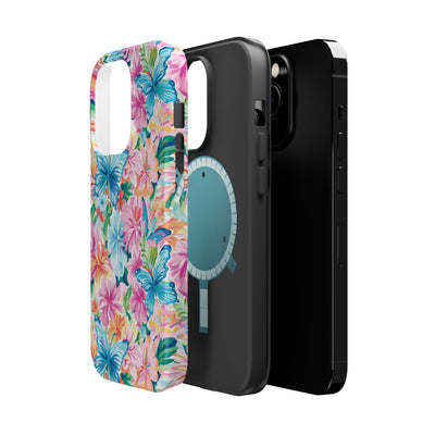 Butterflies Flowers Magsafe Cute Phone Case for Iphone Gift for Her, iPhone 16 Case iPhone 15 Pro Max Case, Iphone 14, Iphone 14 Pro Max, 13, 12
