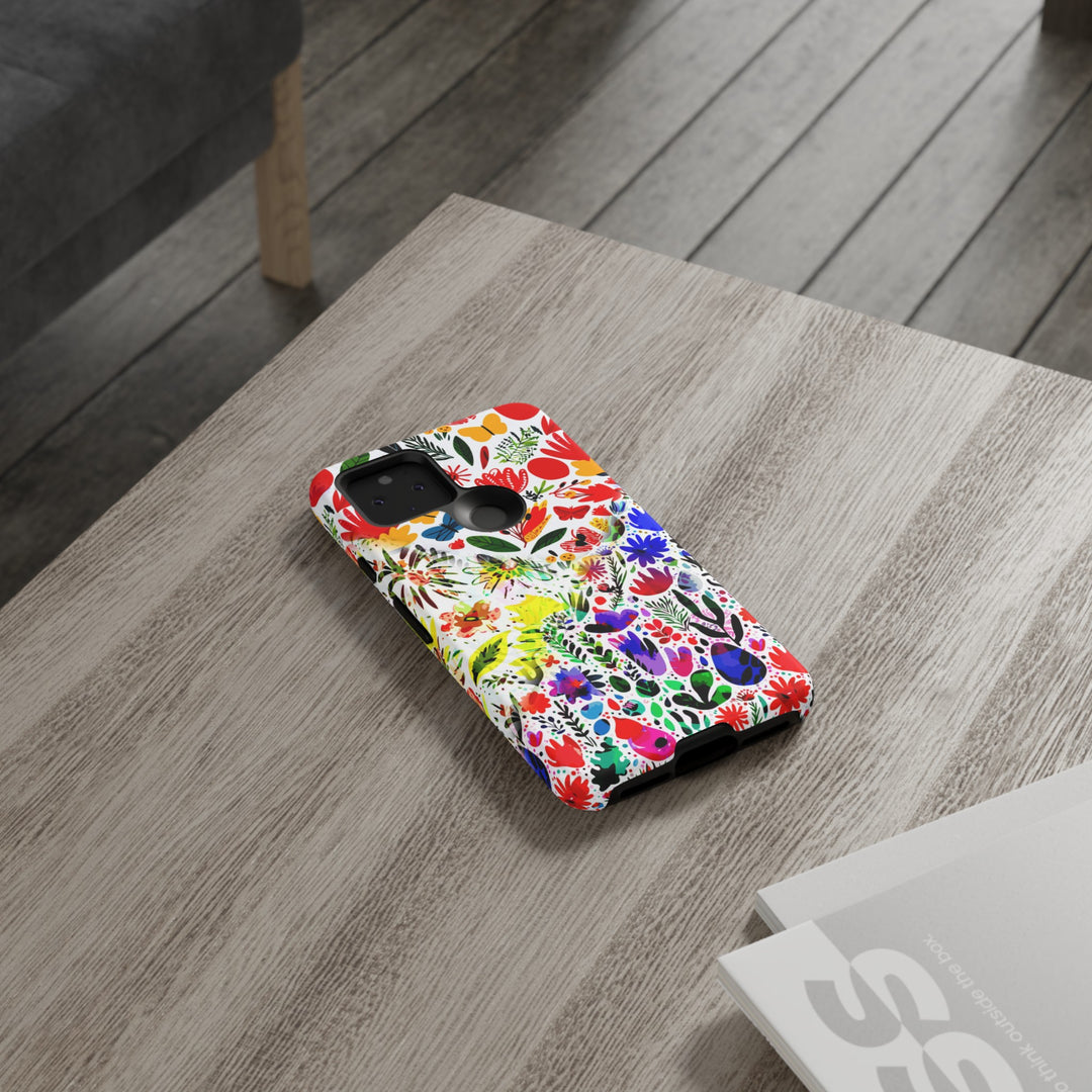 Impact Resistant, Colored Flowers, Cute Phone Cases for Samsung S24, S23, S22, S21, IPhone 15 pro Iphone 14 pro Iphone 13 IPhone 12 Iphone 11 - Studio40ParkLane
