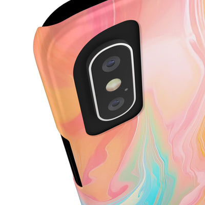 Slim Blue Pink Orange Marbled Cute Phone Cases for Iphone 16 Pro Max | iPhone 15 Case | iPhone 15 Pro Max Case, Iphone 14, Iphone 14 Pro Max, Iphone 13 12 11 8 7