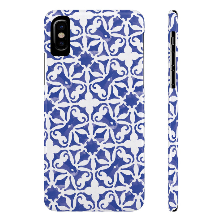 Slim Blue Mosaic Gift for Her Cute Phone Cases for Iphone 16 Case | iPhone 15 Case | iPhone 15 Pro Max Case, Iphone 14, Iphone 14 Pro Max, Iphone 13, 11,10,8,7 - Studio40ParkLane