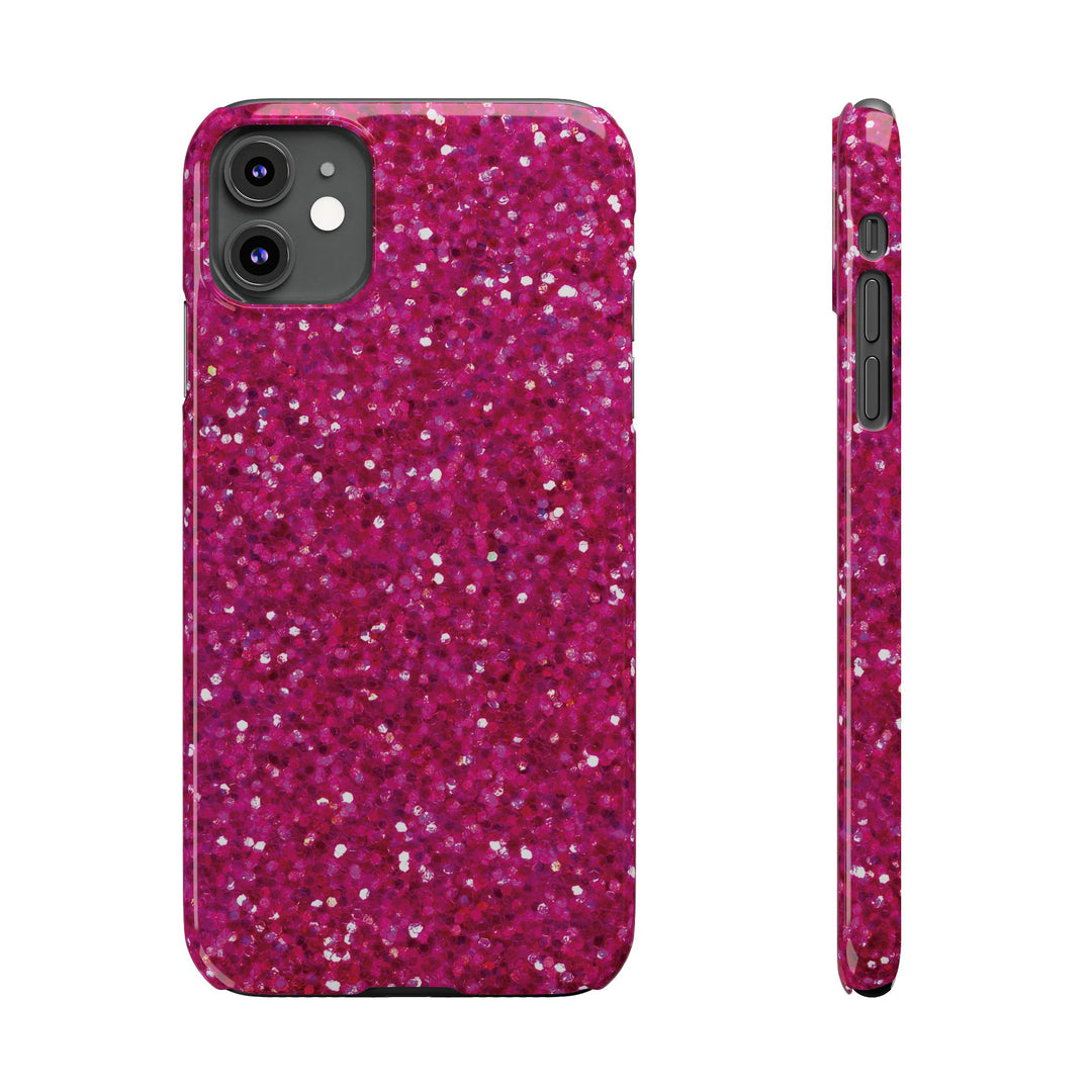 Slim Muted Pink Faux Play on Glitter Effect Cute Phone Cases for Iphone 16 Pro Max | iPhone 15 Case | iPhone 15 Pro Max Case, Iphone 14, Iphone 14 Pro Max, Iphone 13 12 11 8 7 - Studio40ParkLane