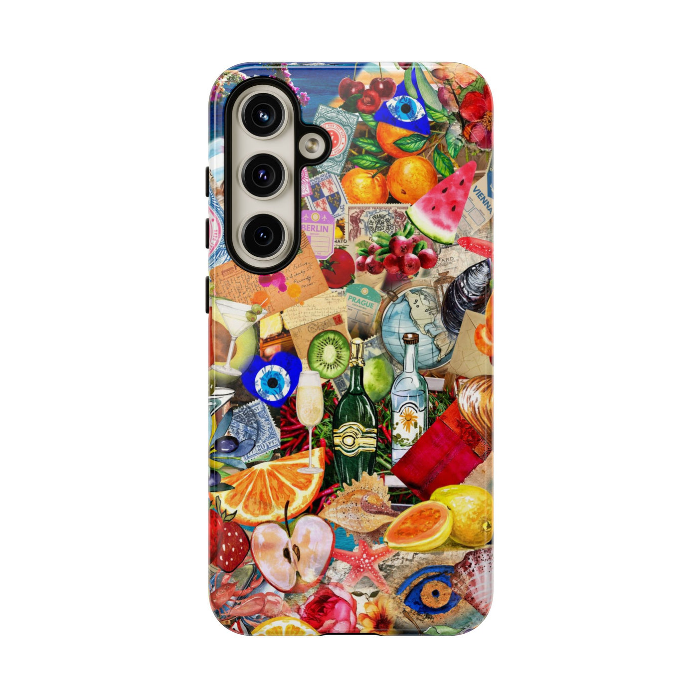 Fruity European Summer Impact Resistant Cute Phone Cases for Samsung S24, S23, S22, S21, IPhone 15 pro Iphone 14 pro Iphone 13 IPhone 12 Iphone 11