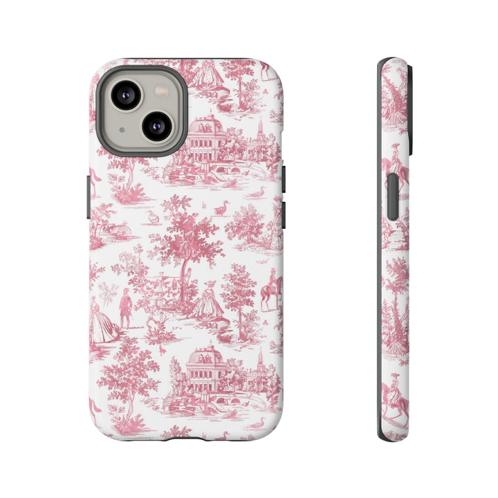 Premium Tough French Toile Gift for Her Cute Phone Cases for Samsung S25, S24, S23, S22, S21 Iphone, 16, 15, 14, 13, 12 Plus Max Pro Ultra - Studio40ParkLane