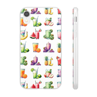 Cute Flexi Phone Cases, For Iphones and Samsung Galaxy Phones, Tropical Summer Fruit Cocktails, Galaxy S23 Phone Case, Samsung S22 Case, Samsung S21, Iphone 15, Iphone 14, Iphone 13