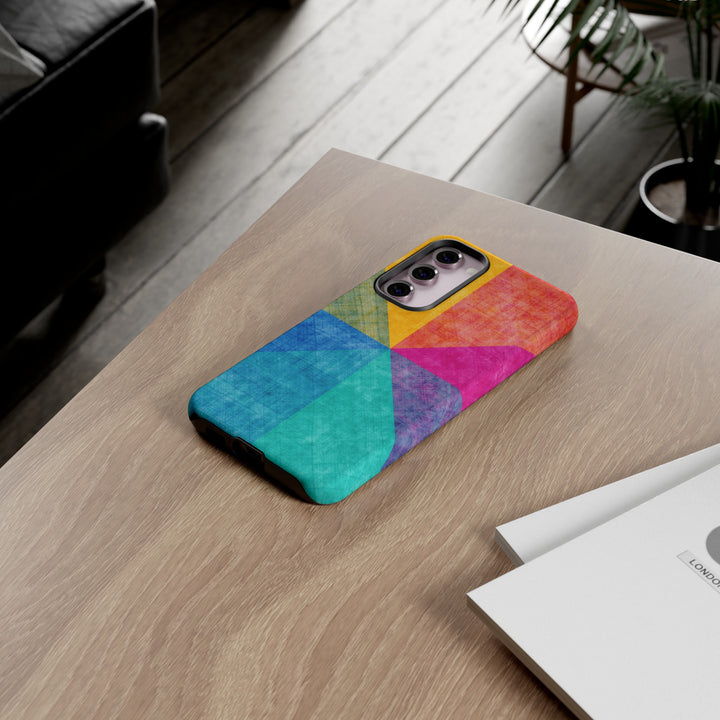 Impact Resistant, Colored Shapes, Cute Phone Cases for Samsung S24, S23, S22, S21, IPhone 15 pro Iphone 14 pro Iphone 13 IPhone 12 Iphone 11 - Studio40ParkLane