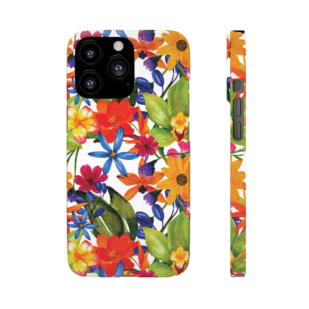 Sleek Snap Colorful Flowers Cute Phone Case for iPhone 16 15 14 13 12 11 X Xs Max Xr Pro Plus Samsung Galaxy S24 S23 S22 S21 S20 Note Ultra