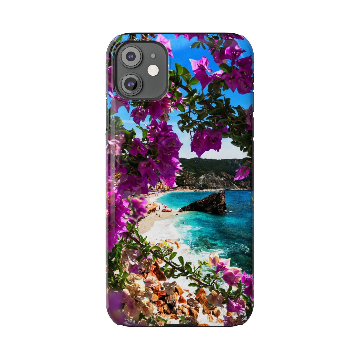 Slim Bougainvillea Sea View Cute Phone Cases for Iphone  | iPhone 15 Case | iPhone 15 Pro Max Case, Iphone 14, Iphone 14 Pro Max, Iphone 13