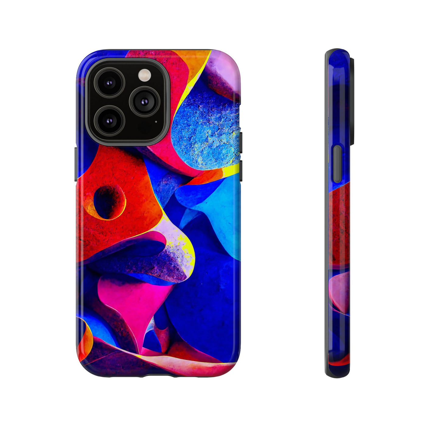 Impact Resistant, Abstract Shapes, Cute Phone Cases for Samsung S24, S23, S22, S21, IPhone 15 pro Iphone 14 pro Iphone 13 IPhone 12 Iphone 11