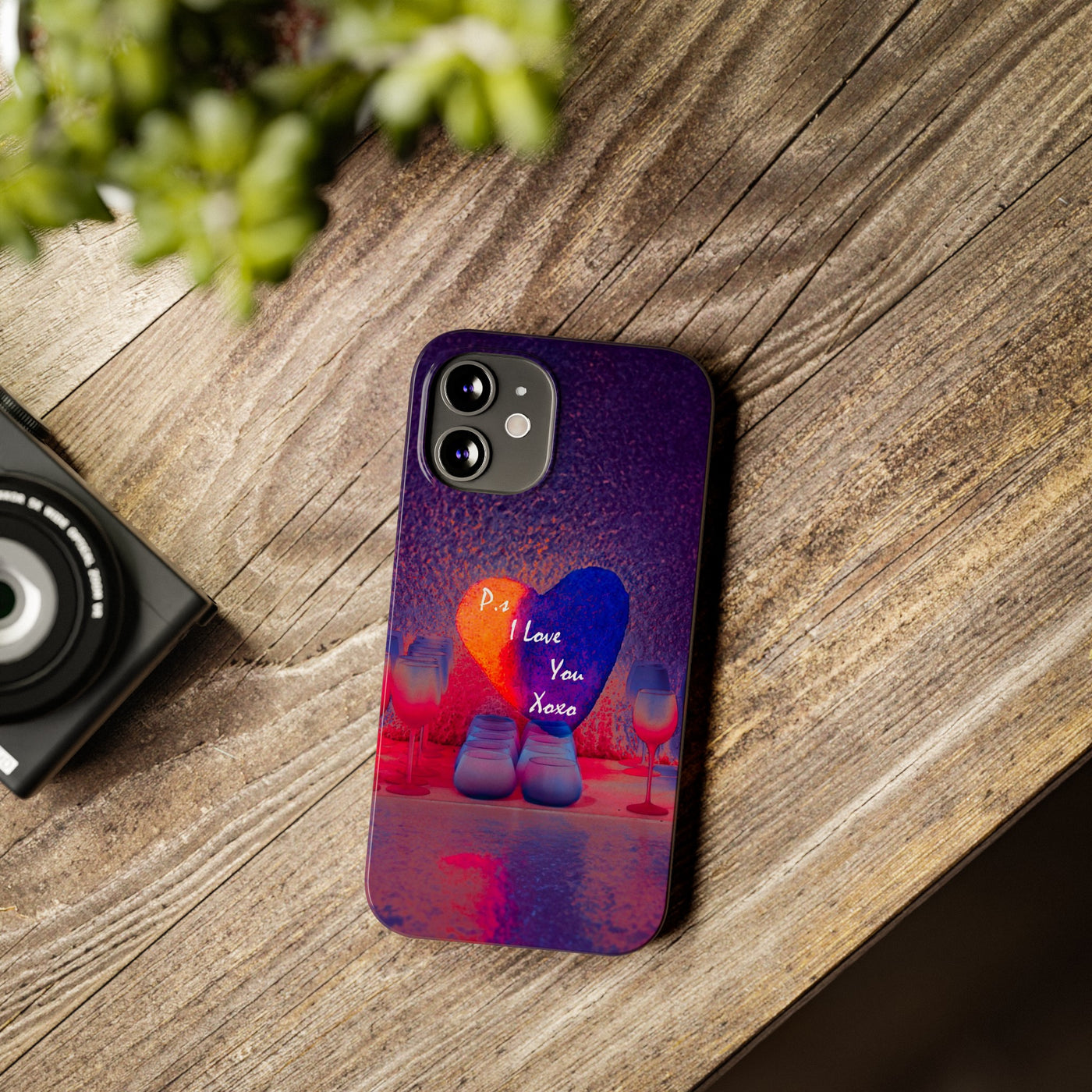 Sunset Valentine Heart Slim Cute Phone Cases for Iphone | iPhone 15 Case | iPhone 15 Pro Max Case, Iphone 14, Iphone 14 Pro Max, Iphone 13, 12