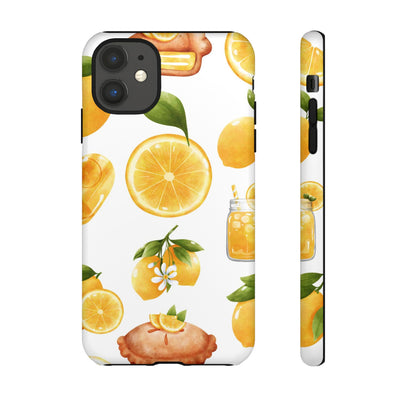 Impact Resistant, Lemon Fruit Pie, Cute Phone Cases for Samsung S24, S23, S22, S21, IPhone 15 pro Iphone 14 pro Iphone 13 IPhone 12 Iphone 11