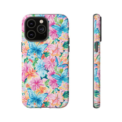Premium Tough Butterflies Flowers Cute Phone Cases for Samsung S24, S23, S22, S21, S20, Plus and Ultra, Iphone 16 Pro Max,15, 14, 13, 12, 11, 10