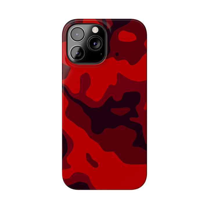 Slim Cute Phone Cases for Iphone - | iPhone 15 Case | iPhone 15 Pro Max Case, Iphone 14 Case, Iphone 14 Pro Max, Iphone 13, Red Camo Camouflage - Studio40ParkLane