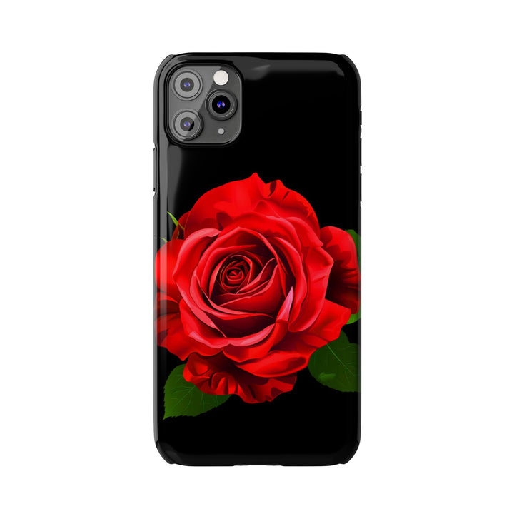 Slim Red Rose Flowers Gift for Her Cute Phone Cases for Iphone 16 Pro Max | iPhone 15 Case | iPhone 15 Pro Max Case, Iphone 14, Iphone 14 Pro Max, Iphone 13 12 11 8 7 - Studio40ParkLane