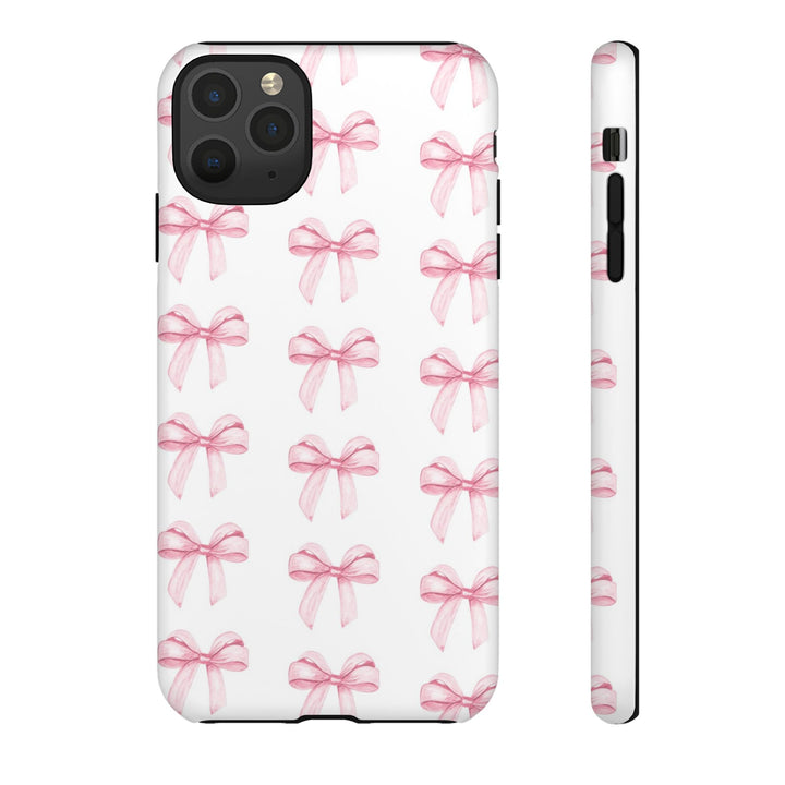 Pink Bows Cute Phone Case, for IPhone 16 Pro Max | Iphone 15, Iphone 14, IPhone 13 Case, 11 8 7, Samsung Galaxy S24, S23, S22, S21, 2 Layer Protection - Studio40ParkLane