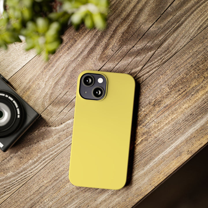 Slim Light Yellow Gift for Her Aesthetic Cute Phone Case for Iphone 16 - | iPhone 15 Pro Max Case | iPhone 14 Case 13 12 11 10 9 8 7 - Studio40ParkLane