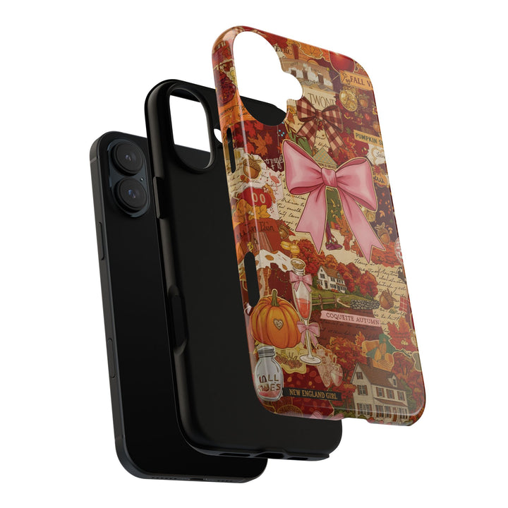 New England Fall Coquette Collage Tough Premium Phone Case - For iPhone 16 Pro Max iPhone 15 Pro iPhone Iphone 14 Plus 13 Pro 12 11 10 XR XS