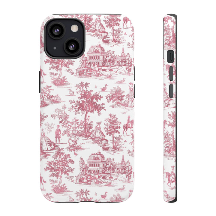Premium Tough French Toile Gift for Her Cute Phone Cases for Samsung S25, S24, S23, S22, S21 Iphone, 16, 15, 14, 13, 12 Plus Max Pro Ultra - Studio40ParkLane