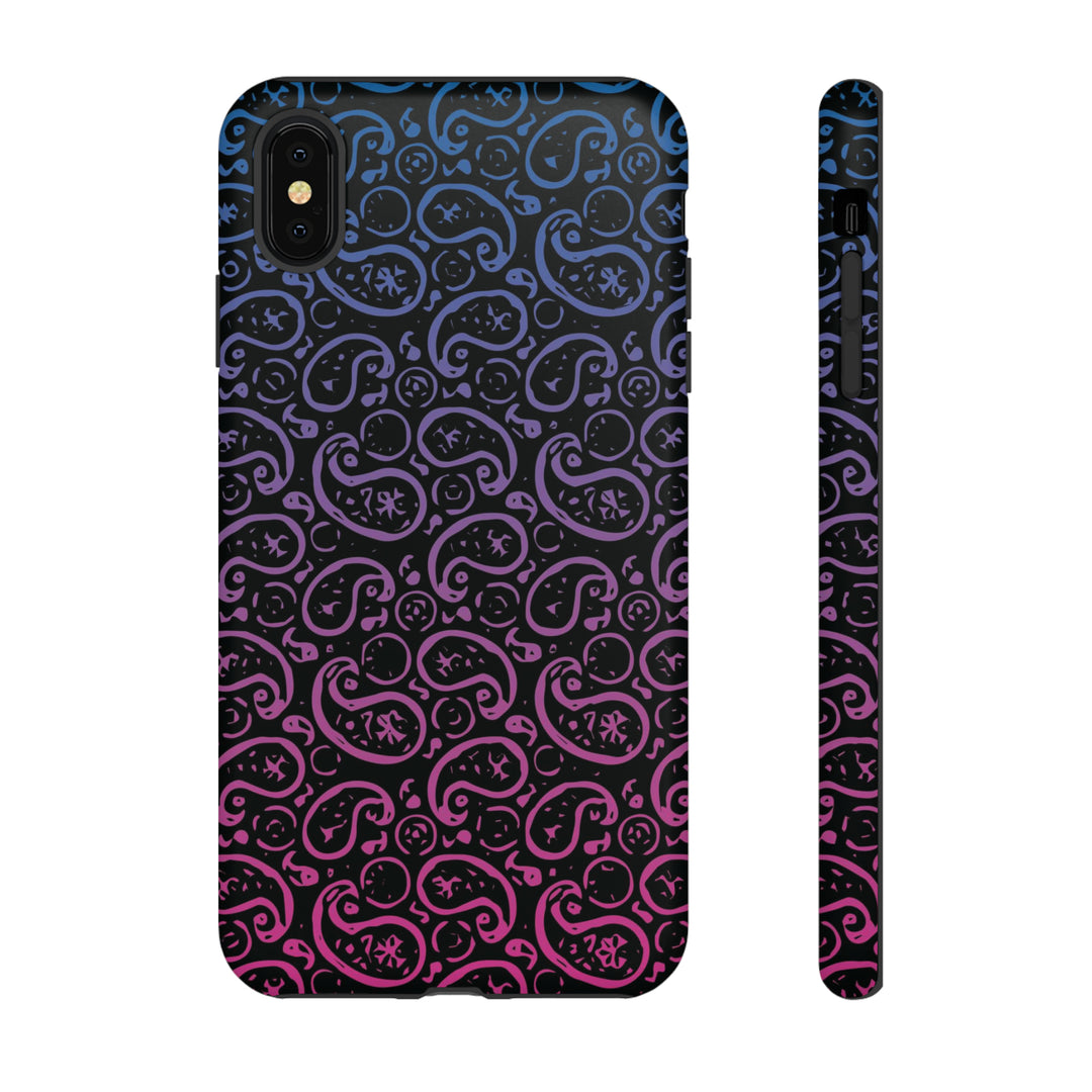 Cute IPhone Case | iPhone 15 Case | iPhone 15 Pro Max Case, Iphone 14 Case, Iphone 14 Pro Max Case IPhone Case for Art Lovers, Paisley Blue Pink - Studio40ParkLane