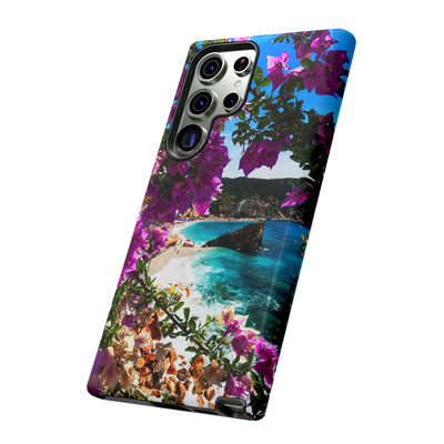 Impact Resistant, Bougainvillea Seaview, Cute Phone Cases for Samsung S24, S23, S22, S21, IPhone 15 pro Iphone 14 pro Iphone 13 IPhone 12 Iphone 11