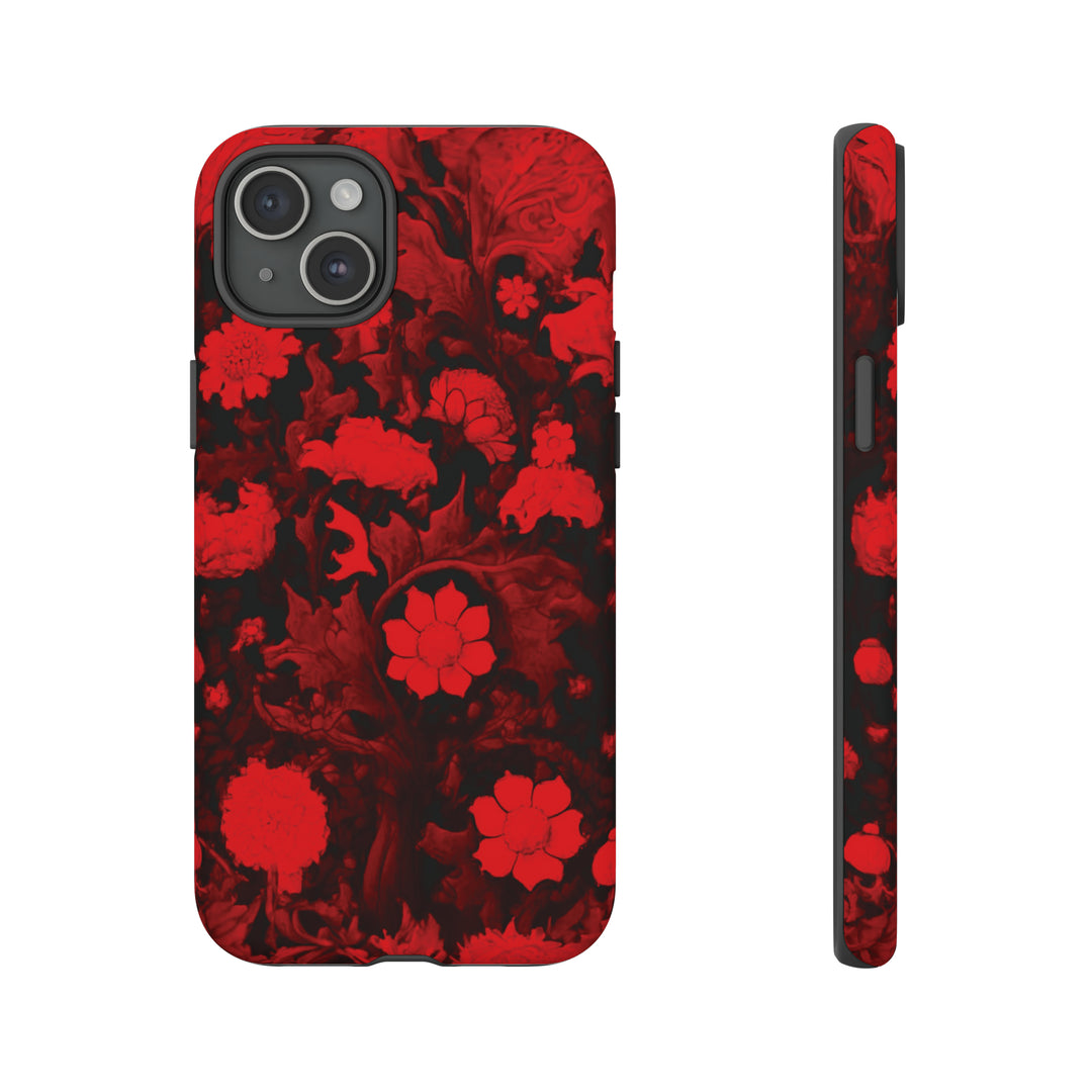 Cool Phone Case | Red Flowers, For iPhone 15 Case | iPhone 15 Pro Case, Iphone 14 Case, Iphone 14 Pro Max Case, Protective Iphone Case - Studio40ParkLane
