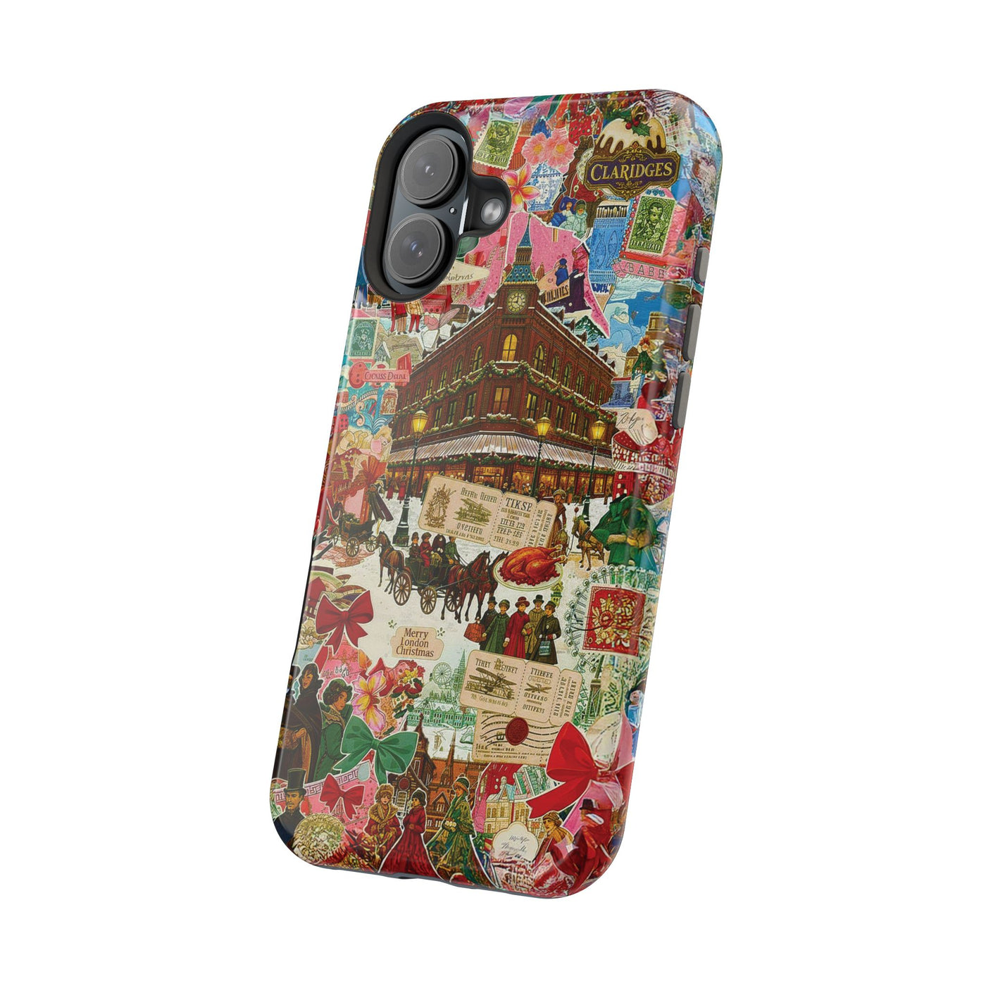 Aesthetic Tough Magsafe London Coquette Collage Phone Case - For iPhone 17 Pro Max iPhone 16 Pro iPhone 15 Iphone 14 Plus 13 Pro 12 11 10 - Studio40ParkLane