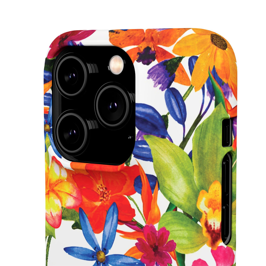 Sleek Snap Colorful Flowers Cute Phone Case for iPhone 16 15 14 13 12 11 X Xs Max Xr Pro Plus Samsung Galaxy S24 S23 S22 S21 S20 Note Ultra